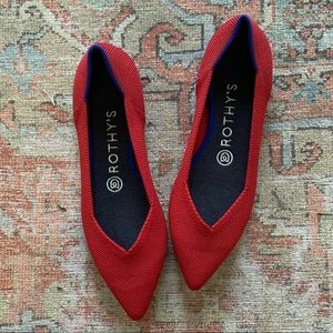 NWOT Pointed Toe Rothy’s Flats